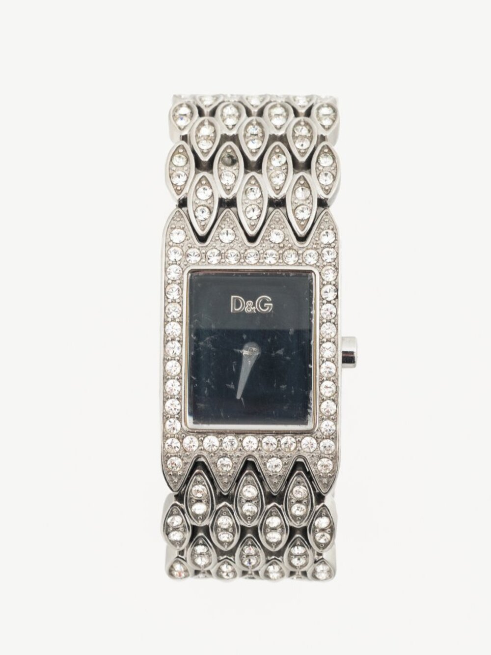 D&G Dolce & Gabbana Sundown "Black" Crystal-Embellished Watch